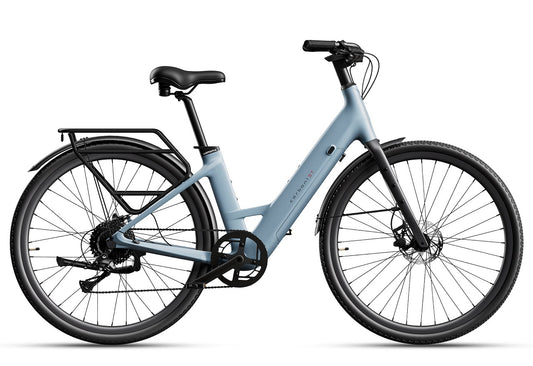 Urtopia Carbon 1 Step-Thru elcykel i lyseblå