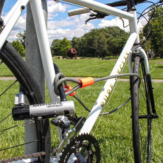 Kryptonite KryptoLok Mini-7 monteret på en cykel