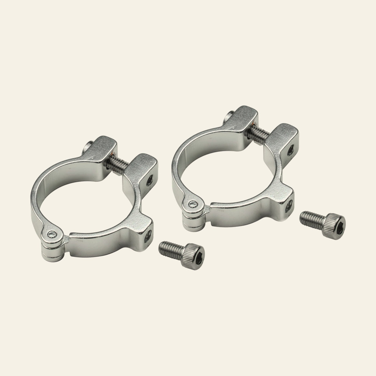 Velo Orange Hinged Bottle Cage Clamps, Sølv