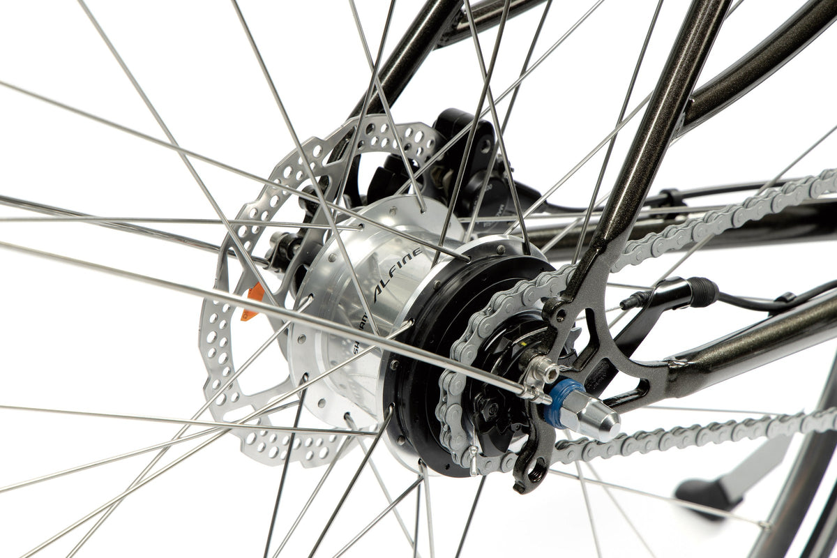 Shimano Alfine-navgear og skivebremse på Pelago Airisto Commuter