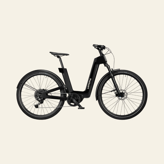 Urtopia Carbon Fusion elcykel i sort, set fra siden