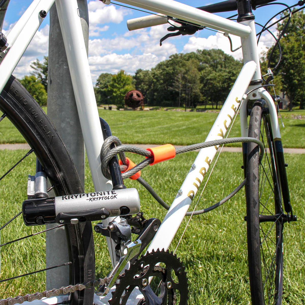Kryptonite KryptoLok Mini-7 monteret på en cykel