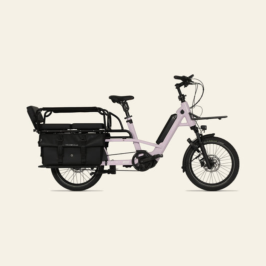 Velo de Ville Loady longtail-ladcykel i lilla med sorte tasker